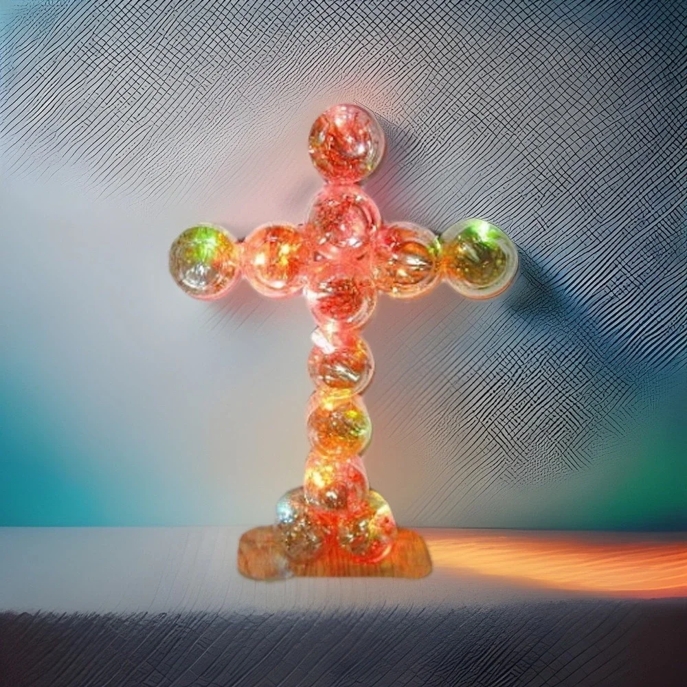Vtg Light Up Cross 15